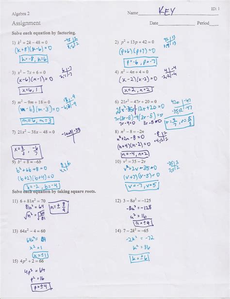 unit 8 quadratic equations homework 3 answer key|unit 8 test study guide quadratic equations.